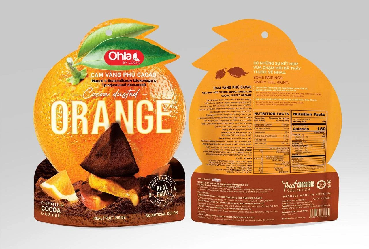 Cocoa-Dusted Orange packaging